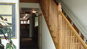 Ozog's Funeral Home; stairs; small
